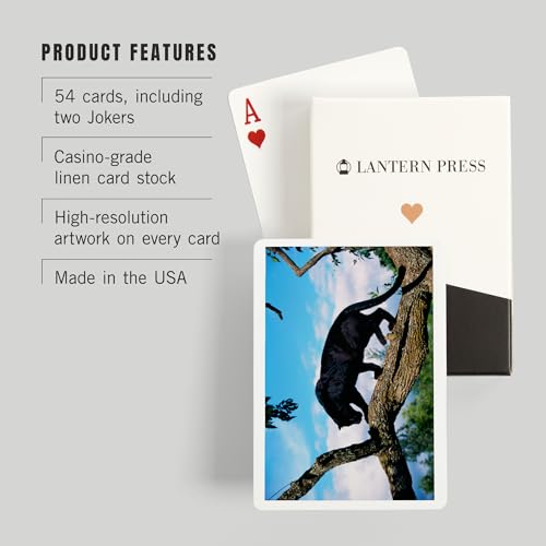 Lantern Press Baraja de Poker Black Panther 52 cartas miniatura 3