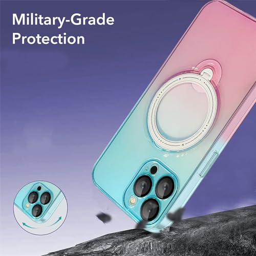 Étui magnétique 2en1 iPhone 12 Pro Max avec support pliant transparent - 3