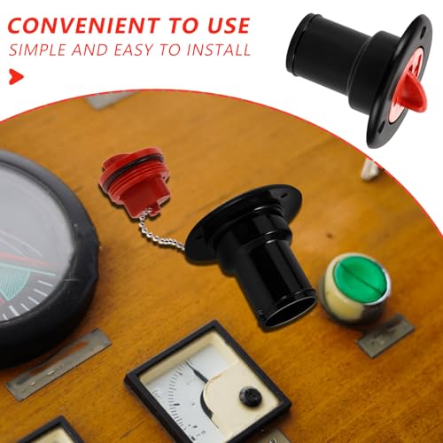 FRCOLOR Boat Gas Tank Lid and Vent Cap, Black Plastic Replacement for Marine Fuel Tanks, Sturdy Boat Supplies Accessory for Yachts, Rvs, and Watercraft Fuel Systems - Thumbnail 7