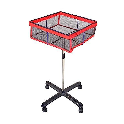 Baoblaze Pong Ball Collector Equipment Table Tennis Ball Holder with Brake Wheels Moveable Multi Ball Storage for Training Accessories Badminton, Square