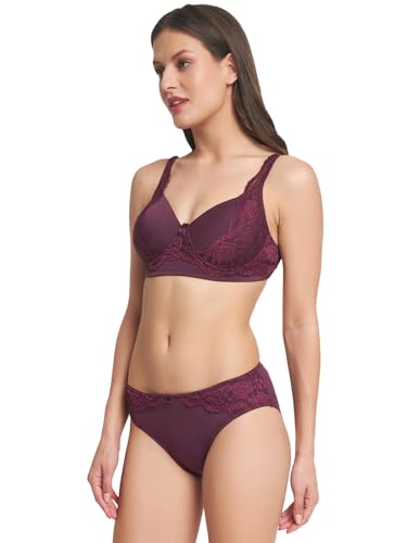 Image of Full Coverage Comfortable Wireless Padded Bra and Hot Panty Set for Women's and Girls