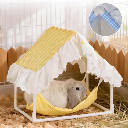 Cama de hámster fácil de limpiar con estructura rígida y zona de descanso elevada 6