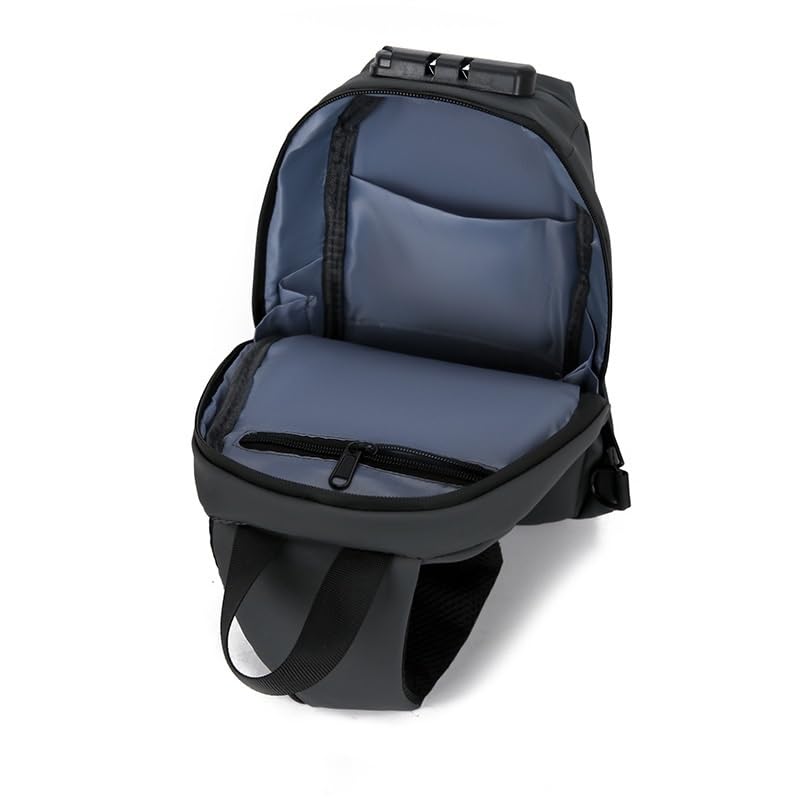 Bolsa de cofre para hombres con correa de hombro ajustable y gran capacidad funcional 3