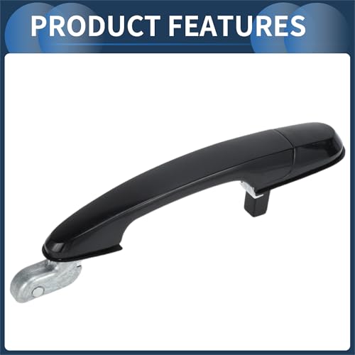 INFINAUTO Lewe tylne tylne klamki samochodowe do Hyundai Tucson 2005-2009 Abs Czarny 1 szt.