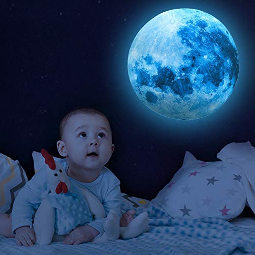 Glow In The Dark Stars For Ceiling,Glow In The Dark Stars And Moon Wall Decals, 1108 Pcs Ceiling Stars Glow In The Dark Kids Wall Decors, Perfect For Kids Nursery Bedroom Living Room(Sky Blue) (Sky Blue) #TOP6