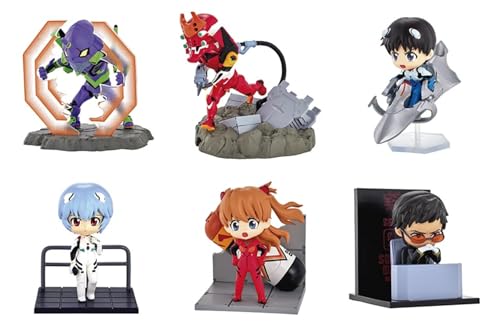 Figurines DesQ Desktop EVA Re-Ment Evangelion Assortiment 6 cm (6) Noir