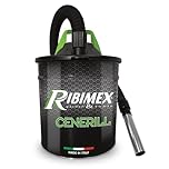 Ribimex Aspiracenere Elettrico Cenerill, con Filtro HEPA Lavabile, Bidone da 18 L, Potenza 1000 W, Ideale per Aspirare Ceneri Fredde da Stufe, Caminetti e Barbecue - PRCEN001