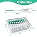 WQINX Dental Floss Picks Soft Silicone interdental Brush, Braces Brush, Floss Picks for Teeth, Disposable interdental Brush, Suitable for Cleaning Teeth Health(Green, 160pcs)