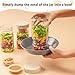 SOLIGT 4 Pack Glass Salad Jars with Lids Meal Prep, Leakproof Container for Lunch, Two Small Built-in Boxes with Wet/Dry Separation for Salad Dressing and Dry Ingredients, 32oz Mason Jars