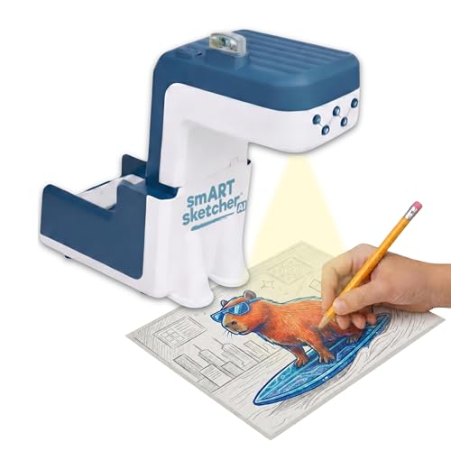 Flycatcher smART Sketcher AI Projector, AI-Powered Drawing Projector for Kids, Educational Arts & Crafts Toy with Image Generation, Birthday Gift Ages 10+