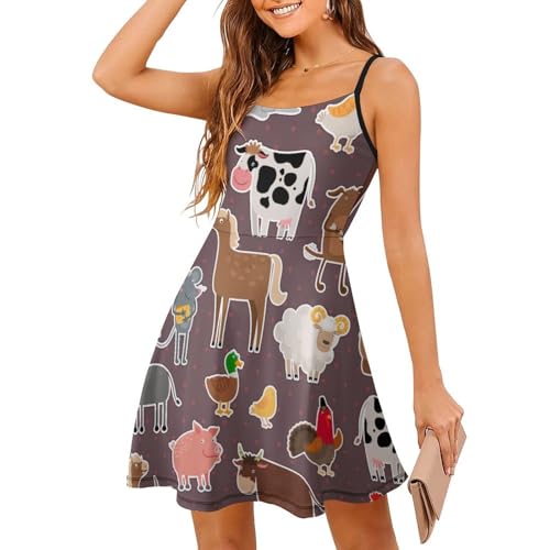 Robe d'été à bretelles spaghetti pour femme jupe courte et légère style cami dress