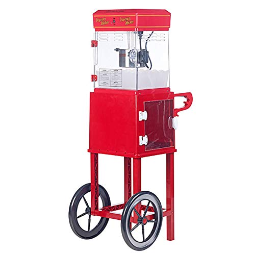 Monsterzeug Popcornmaschine mit Wagen, Retro Popcornmaker mit Innenbeleuchtung im 50er Jahre Look, inklusive… – Bild 3