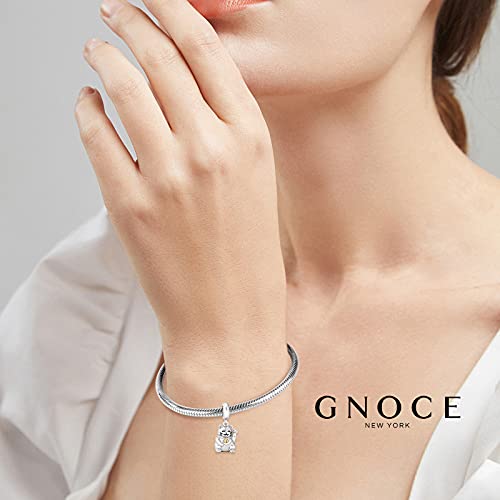 Image of GNOCE Japanese Charm Bead Silver Plated Pendant Dangle Charms fit Bracelet Jewelry Gift for Women