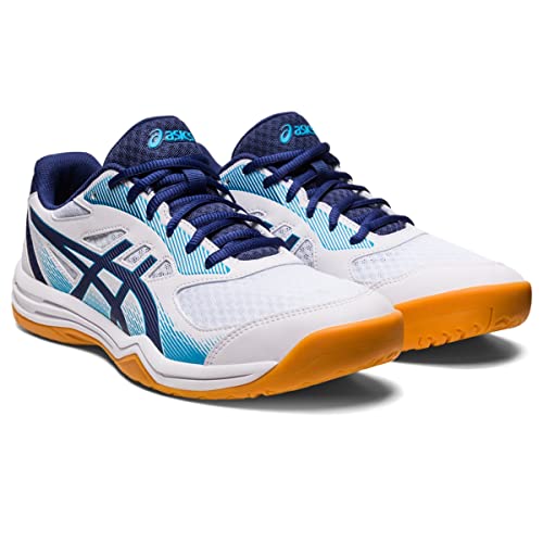 Asics Men's Upcourt 5 Court Shoes, 10, White/Indigo Blue #TOP20