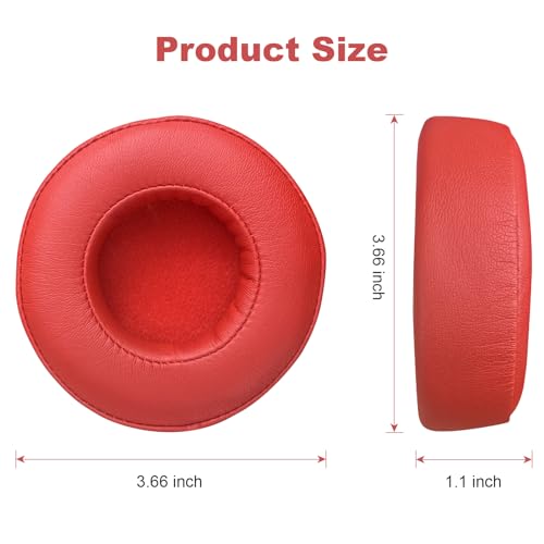 Alitutumao Replacement Earpads Ear Cushions Ear Cups para Beats by Dr Dre Pro Detox Wireless Headphones, Almohadillas de Espuma de Memoria (Rojo) miniatura 6