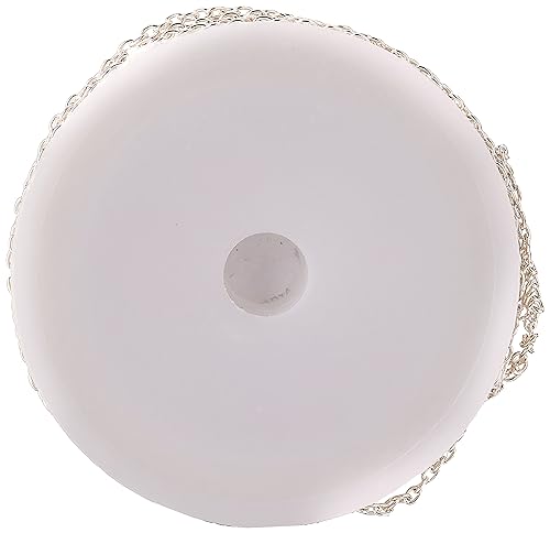 Beadalon Corrente de fabricação de joias de 2,3 mm, 6 m, cabo pequeno, banhado a prata