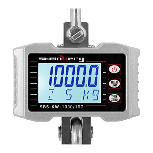 Steinberg Systems SBS-KW-1000/10G Kraanweegschaal – 1.000 kg / 0,5 kg – LCD – Aluminium