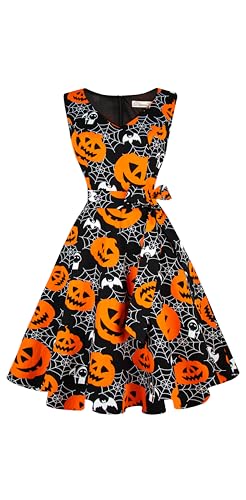 Dressever Women's 50s 60s Vintage Sleeveless Cocktail Party Dress with