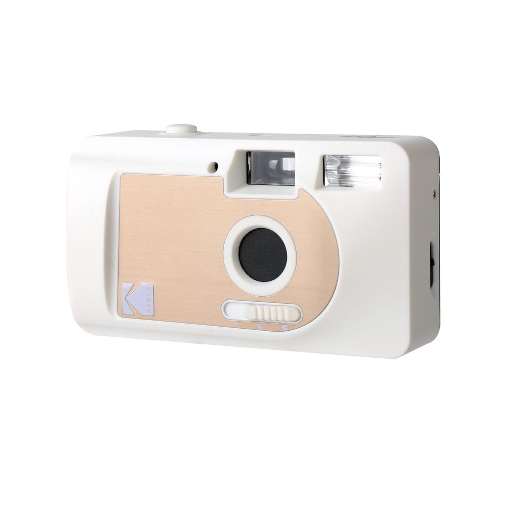 Kodak 490332 S-88 Camera a film motorizzata, funzione di avvolgimento automatico motorizzata da 1,4 pollici (35 mm), bianco e oro