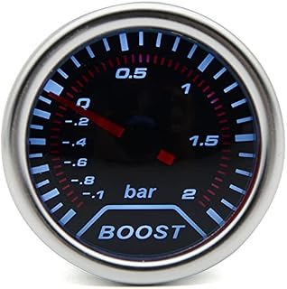 2 "5 2MM Galiota Universal de automóvil Turbo Turbo -1~2 Bar / -30 in.HG ~ 35 PSI Meter Auto Blanco DIRIGIÓ