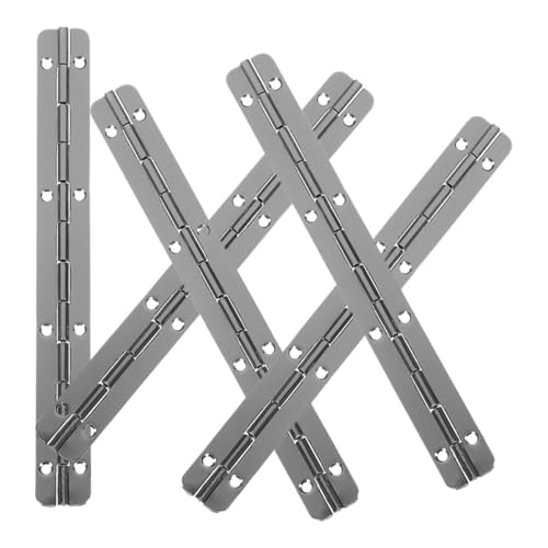 FOMIYES 5 Pcs Heavy Duty Piano Hinges 150x17mm Metal Continuous Hinges for Wood Boxes and Cabinets Industrial for Piano Maintenance and Woodworking