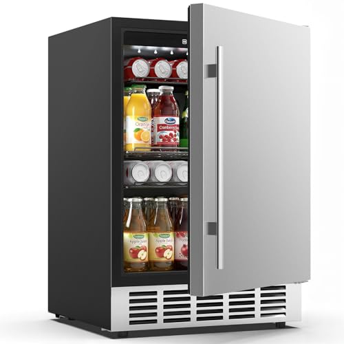 24 Inch Beverage Refrigerator, Under Counter Beverage Fridge for 190 Cans, Indoor & Outdoor Under Counter Refrigerator | - Detailed View
