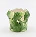Fine Ceramic Frog with Lily Pads Tea Light Votive Candle Holder, 2-3/4