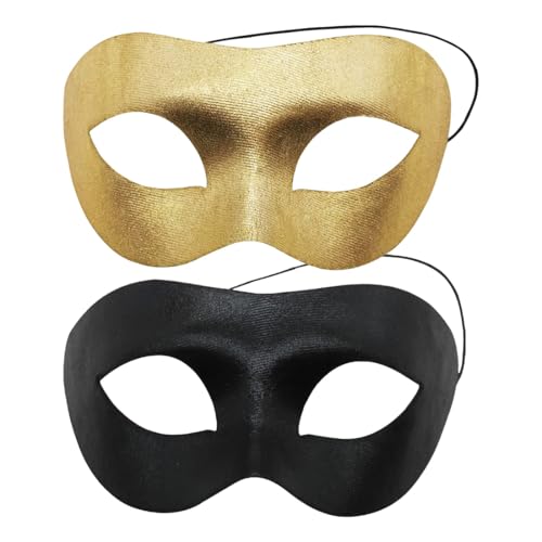 WUFKOP Set de 2 Máscaras Venecianas para Hombre, Antifaz de