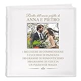 Maverton Album Foto Personalizzato - Copertina con Finestra - 100 Pagine Bianche con Tasche - 200 foto 10x15 cm - idee regalo per anniversario, matrimonio - Ricetta