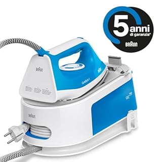 Braun Carestyle1 IS1012BL, 5 ANNI DI ASSISTENZA, Ferro Generatore Di Vapore, Carica Continua, Termostato Regolabile, Tanica 1,5L, AUTOSPEGNIMENTO,Colpo Vapore 340g/min, Sistema Sicurezza, Azzurro