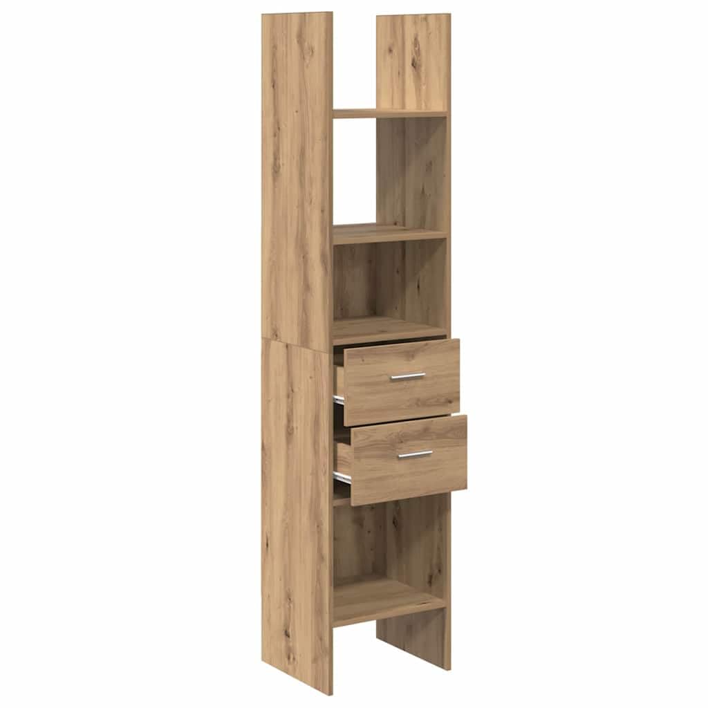 Generisch Bücherregal Artisan-Eiche 40 x 35 x 180 cm Holzwerkstoff,Möbel,Regalsysteme,Bücherregale Bücherschränke-875440