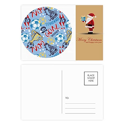 Cartes postales football et Père Noël en lot de 20 à offrir aux jeunes licenciés
