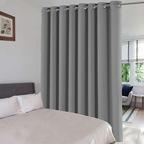 Turquoize Blackout Curtains Extra Wide Sliding Door Curtains For Living Room 84 Inches Thermal Insulated Patio Door Curtain Panel Grommet Window Treatment Curtain, 1 Panel(100Wx84L Inches, Dove Gray) #TOP1
