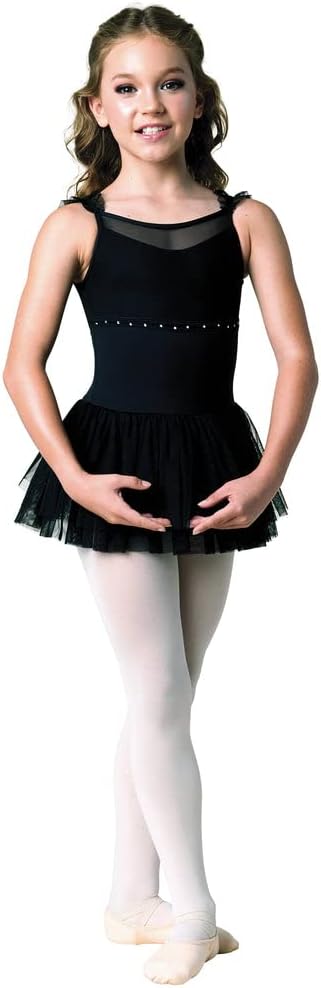 Danz N Motion Girls Rhinestone Ruffle Camisole Dress 22203C