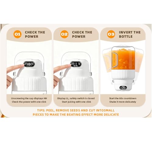 Blender extracteur de jus nomade avec bouteille étanche de 1 litre