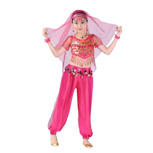 Traje de baile india para niñas en actuaciones escolares y festivales fin de curso