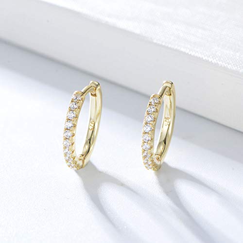 Créoles pour femmes rondes en zircon doux : petites boucles d'oreilles légères mode - 7