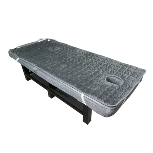 WSNCXFW Tappetino riscaldante Professionale per Lettino da Massaggio, scaldaletto Elettrico di Alta qualità con Foro, 3 impostazioni di Calore, Protezione dal surriscaldamento,70,8x31,4 Pollici