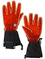 [3 Year Warranty] Heated Gloves for Men and Women, Winter Waterproof Rechargeable Electric Hand Warmers Gloves, Thermal Snow Ski Warm Gloves for Cold Weather,Black L
