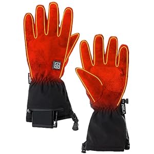 Heated Gloves for Men and Women, Winter Waterproof Rechargeable Electric Hand Warmers Gloves, Thermal Snow Ski Warm Gloves for Cold Weather