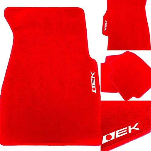 Miniatura 2 de 4 alfombrillas rojas con logotipo EK para Honda Civic Hatchback Coupé y Sedan 1996 1997 1998 1999 2000 se adapta a todos los EX LX DX CX SI HX