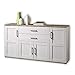 Produktbild Stella Trading ROMANCE Sideboard in Sibiu Lärche / Eiche San Remo Optik - Landhausstil Kommode mit viel Stauraum für Ihr Wohnzimmer - 186 x 100 x 46 cm (B/H/T)