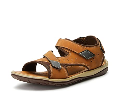 Image of Centrino Men's Sandal |Fisherman EVA Sandals with Cushioned Insocks, Hook & Loop Strap | Trendy and Sporty Design, Premium Upper, Closed Sandal - For Spring Summer Travelling, Walking (2332)