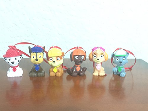 Paw Patrol Holiday Christmas Tree Ornament Set - Unique Shatterproof Plastic Design