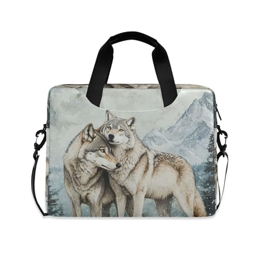 Funda para laptop ALAZA Wolves Snow Montain 13-15.6 pulg miniatura 1