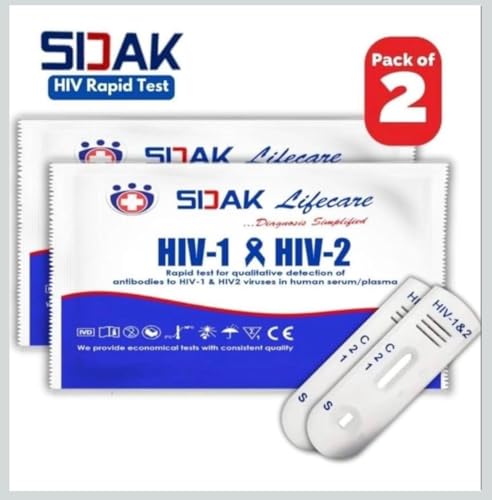 Image of 3rd Generation HIV-1 & HIV-2 Rapid Self Test Kit, Home Testing, 2 HIV Tests