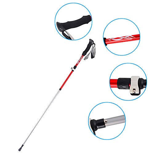 Bastón alpenstock para el exterior GSP de aleación ligera ajustable 6