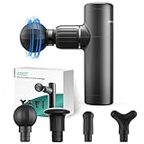 QUINEAR Mini Massage Gun, Adorable Gift for Loved One, Deep Tissue Percussion Muscle Massager Gun with 4 Speed Modes for Pain Relief, Portable Lightweight Quiet Electric Back Massager of 0.97lbs