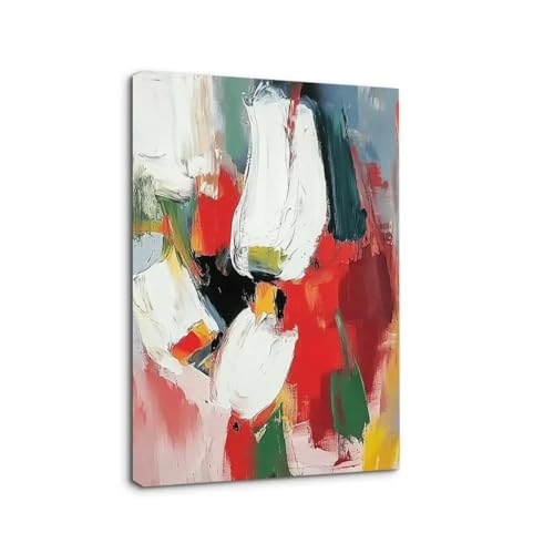 Peinture murale sur toile d'art abstrait 70x90cm avec cadre interne XBTYKPB
