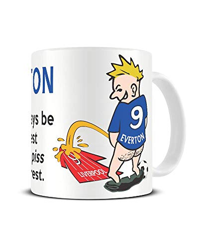 Wee On The Rival's Shirt | Football Fan Rivalry Mugs | Great Funny Gift for a Football Supporter Present Coffee Tea Mug Cup (Everton V Liverpool) WE11